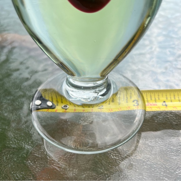 Murano Venetian Purple & Green Uranium Sommerso Glass Stem Vase Hand Blown - Picture 14 of 16